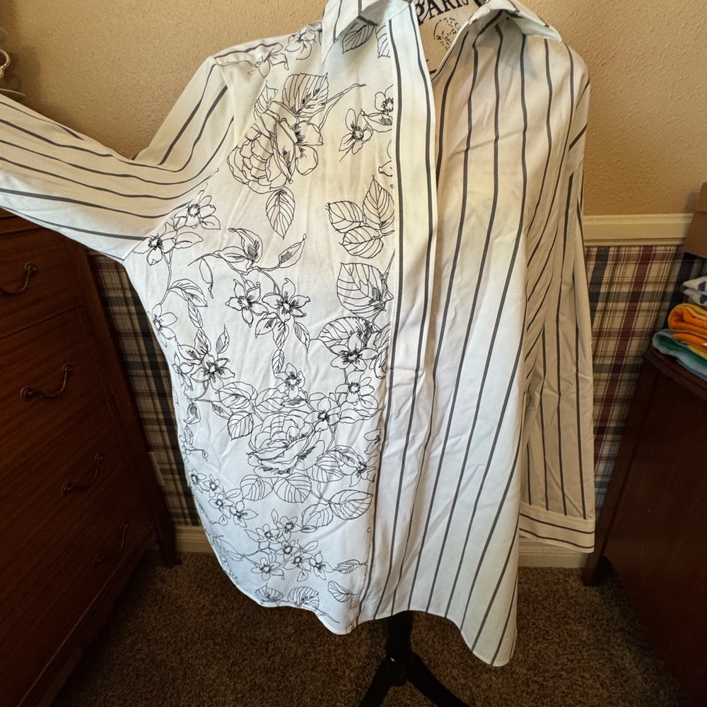 Chico’s Striped and Floral top